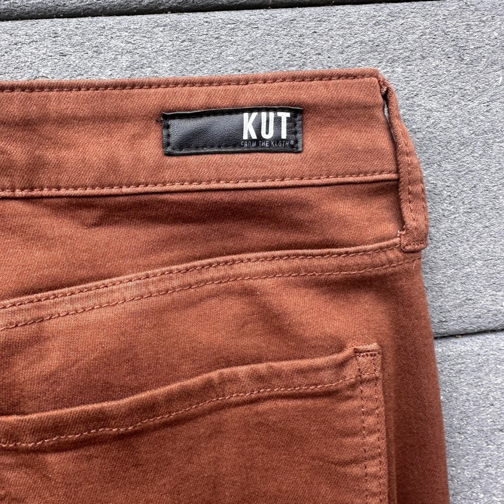 KUT from the Kloth Fab Ab High Rise Skinny Stretch Denim Jeans Brown Size 12 - Picture 8 of 14